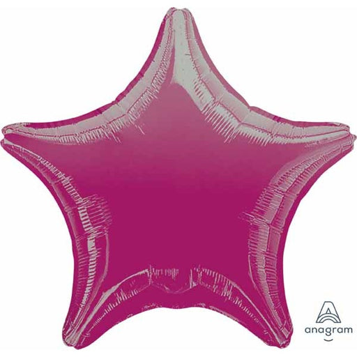 19-Inch Fuchsia Star Foil Balloon