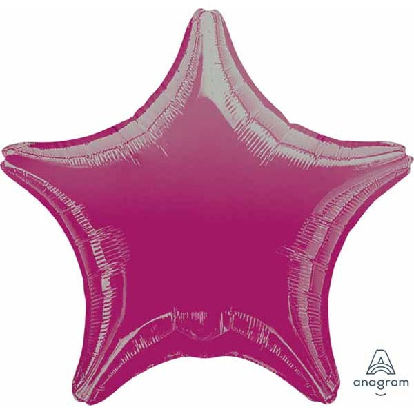19-Inch Fuchsia Star Foil Balloon