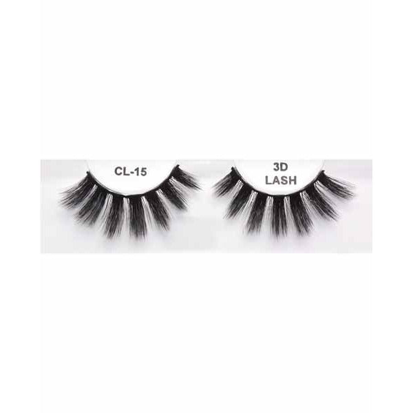 Black 3D Faux Mink Eyelashes, Style #15