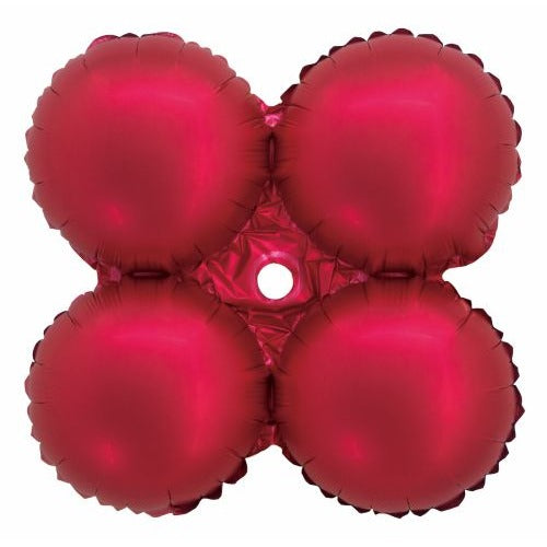 17 Inch Matte Red Foil Quad Balloon