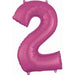 34 Inch Pink Number 2 Foil Balloon
