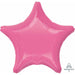 19-Inch Rose Star Foil Balloon, Flat