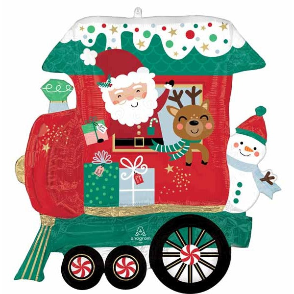 North Pole Express Train 28 Inch Foil Balloon