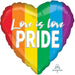 Love Is Love Pride Heart Foil Balloon, 18 Inch
