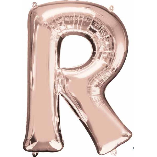16 Inch Rose Gold Letter R Balloon