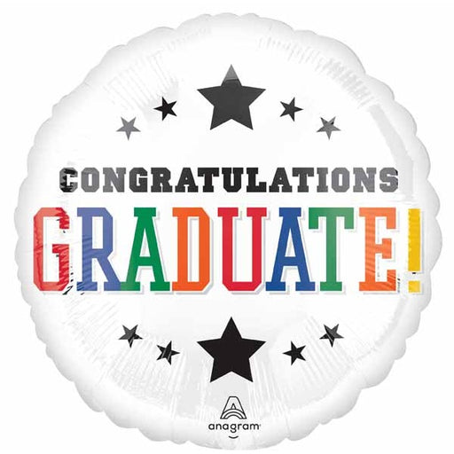 Congrats Grad Bright Jumbo Round Foil Balloon