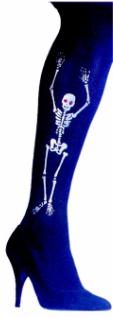 Skeleton Pantyhose with Sparkling Gem Accents