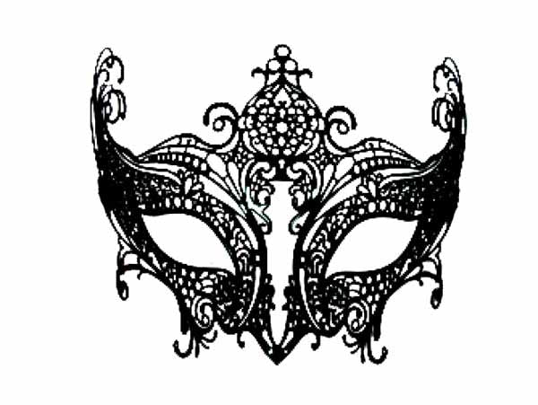 Black Metal Masquerade Mask
