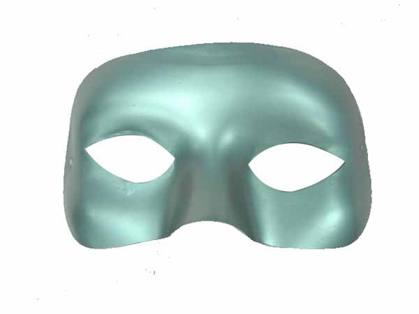 Silver Plastic Masquerade Face Mask
