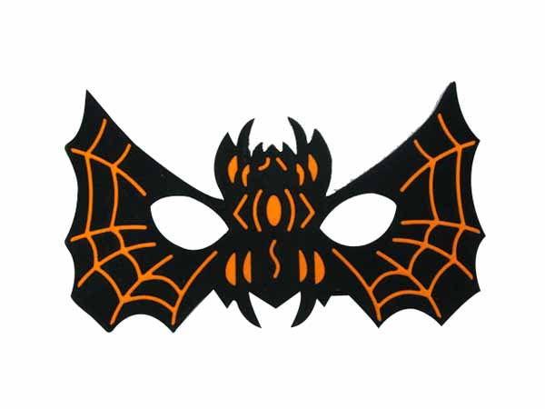 Plastic Spider Face Mask