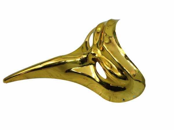Gold Plastic Face Mask