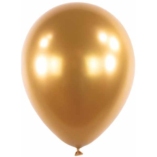 Anagram Luxe Gold Sateen 5-Inch Latex Balloons, 100 Count