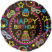 Happy Bday Neon 18" Foil Balloon