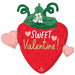 Valentine Strawberry 27-Inch Shaped Foil Balloon