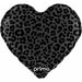 Prima Leopard Print Heart Foil Balloon, 18 Inch