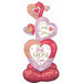 Colorful Mom Stacked Hearts AirLoonz Foil Balloon, 55 Inch