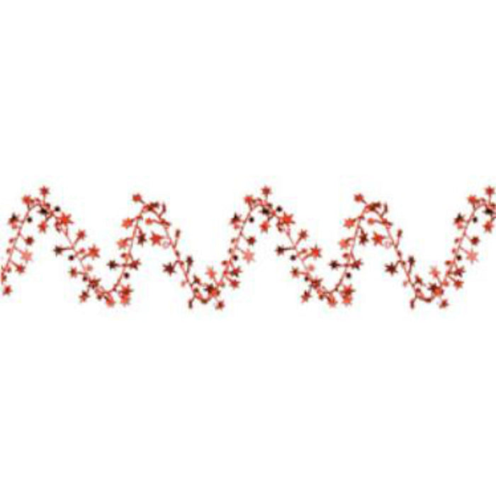 "25Ft Red Star Garland For Festive Decor"