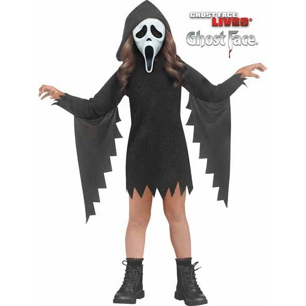 Glitter Ghost Face Toddler Costume, Large 3T/4T