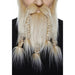 Braided Blonde and White Beard and Moustache Costume Set