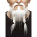 MOUSTACHE & BEARD WHITE 17 CM X 24 CM