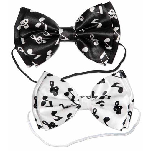 Black and White Musical Notes Bow Ties