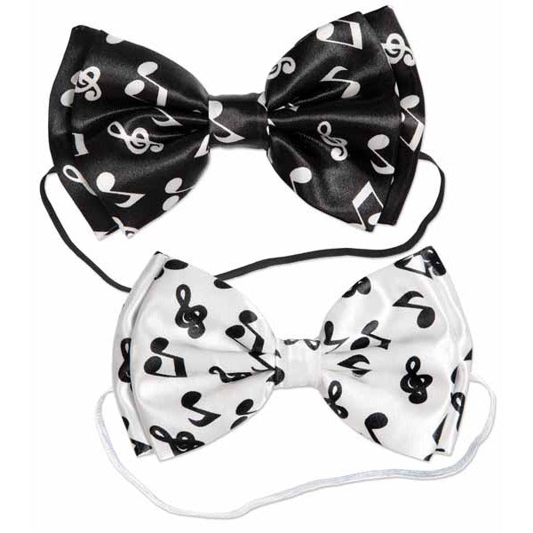 Black and White Musical Notes Bow Ties