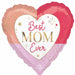 Best Mom Ever Colorful Heart Foil Balloon, 18 Inch