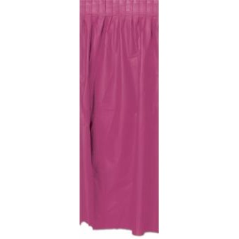 Burgundy Plastic Table Skirt, 29 Inches x 14 Feet