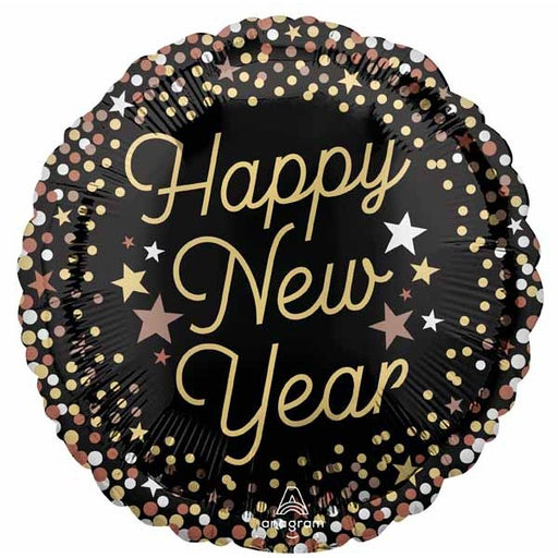 Luxe Happy New Year 18-Inch Round Foil Balloon