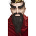 Black Self-Adhesive Moustache, Beard and Eyebrow Costume Set