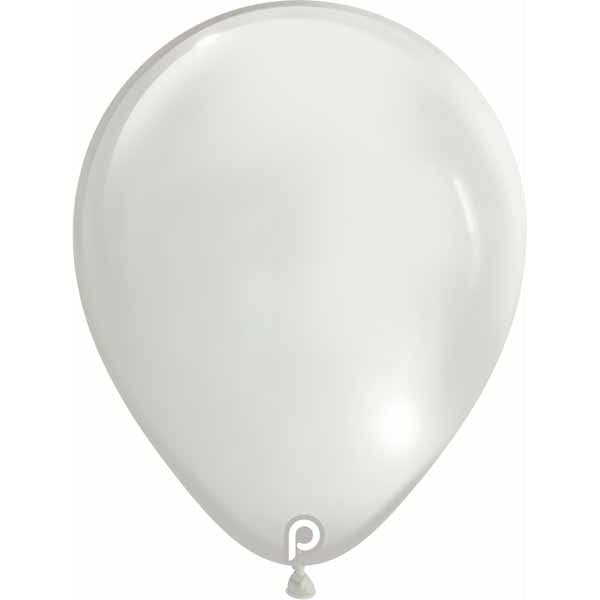 Prima Clear Glass 5-Inch Round Latex Balloons, 100 Count