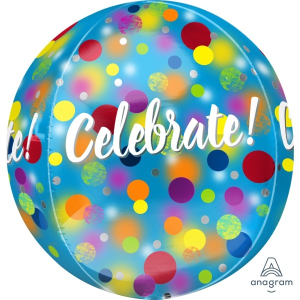 Celebrate Party Dots Orbz Foil Balloon
