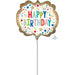Gold Happy Birthday Marquee Dot Mini Shape Foil Balloon
