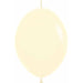 Sempertex Matte Yellow 12" Linking Latex Balloons, 25 Pack