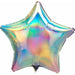 19" Iridescent Pastel Rainbow Star Foil Balloon