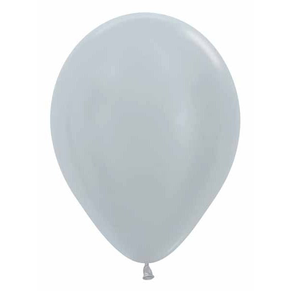 Sempertex 11-Inch Satin Silver Latex Balloons, 50 Count