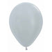 Metallic Silver 5-Inch Latex Balloons, 100 Count
