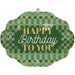 Stylish Sage Happy Birthday Foil Balloon, 23 Inch