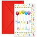 Happy Birthday Streamers Invitations with Envelopes, 6 Pack