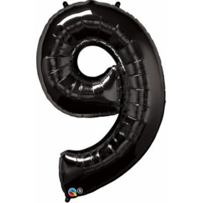 34-Inch Black Number 9 Balloon