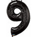 34-Inch Black Number 9 Balloon