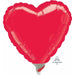 9 Inch Metallic Red Heart Foil Balloon