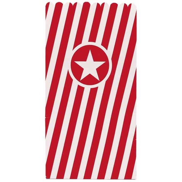 Red Popcorn Bags, 6 Pack