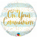 On Your Communion Blue 18" Round Foil Balloon