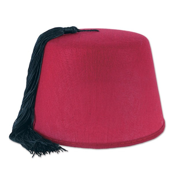 Red Felt Fez Hat