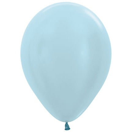 Sempertex 5-Inch Satin Light Blue Latex Balloons, 50 Count