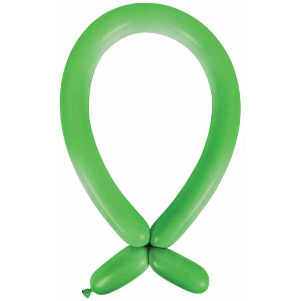 Anagram Festive Green 260 Modelling Latex Balloons, 100 Count