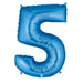 Megaloon Blue Number 5 Balloon, 40 Inch