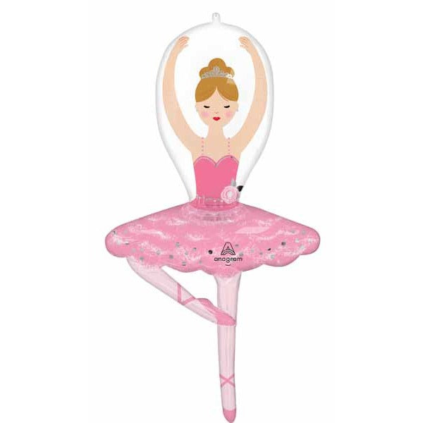 43-Inch Ballerina Girl Shaped Foil Balloon