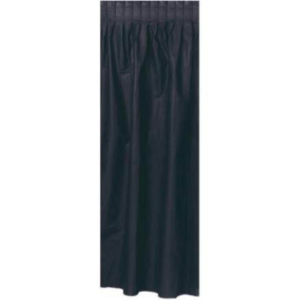 Black Plastic Table Skirt, 29 Inches x 14 Feet